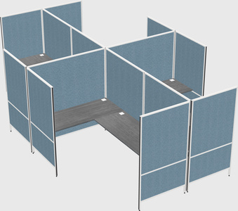 Système de panneaux modulaires modernes en forme de l quadruple
