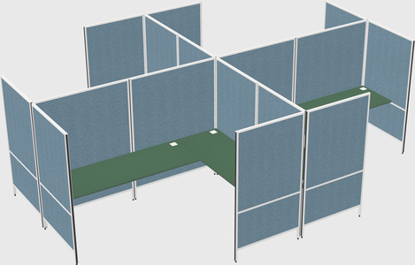 Système de panneaux modulaires modernes en forme de l quadruple
