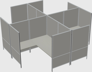 Modern modular quad l-shaped panel system