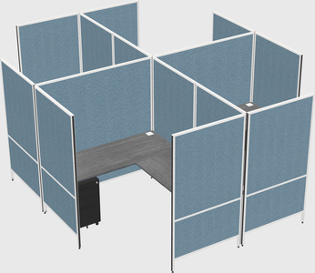 Modern modular quad l-shaped panel system