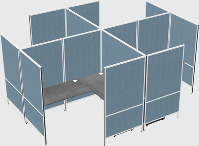Modern modular quad l-shaped panel system