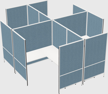 Système de panneaux modulaires modernes en forme de l quadruple