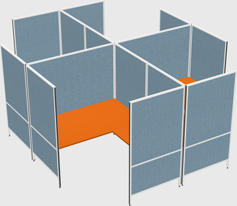 现代模块化四边形l型面板系统