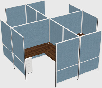 Modern modular quad l-shaped panel system