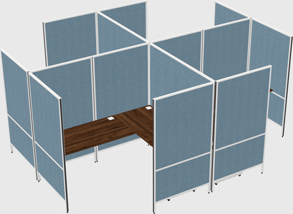 Modern modular quad l-shaped panel system