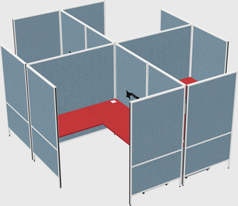 Modern modular quad l-shaped panel system