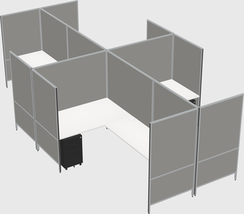 Système de panneaux modulaires modernes en forme de l quadruple