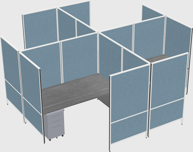 Modern modular quad l-shaped panel system