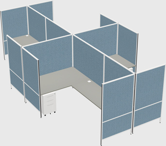 Modern modular quad l-shaped panel system