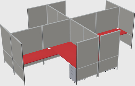 现代模块化四边形l型面板系统