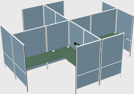 现代模块化四边形l型面板系统