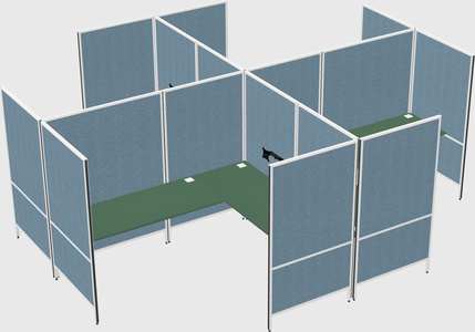 现代模块化四边形l型面板系统