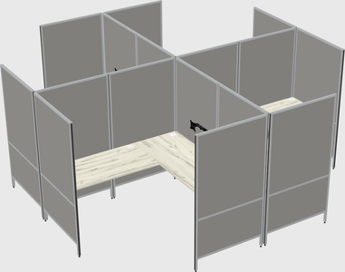 Modern modular quad l-shaped panel system