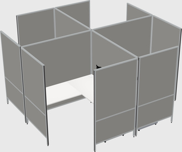 Système de panneaux modulaires modernes en forme de l quadruple