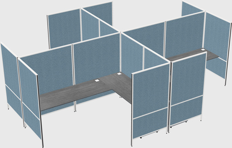 Modern modular quad l-shaped panel system