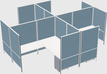 Modern modular quad l-shaped panel system