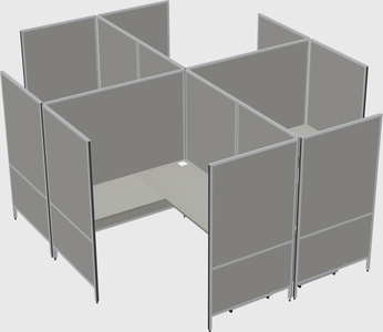 Système de panneaux modulaires modernes en forme de l quadruple