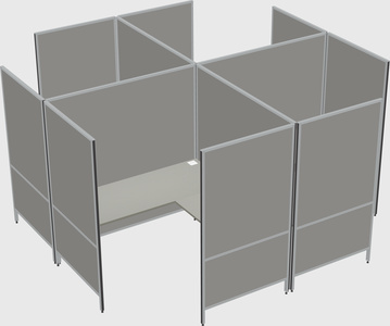 Système de panneaux modulaires modernes en forme de l quadruple