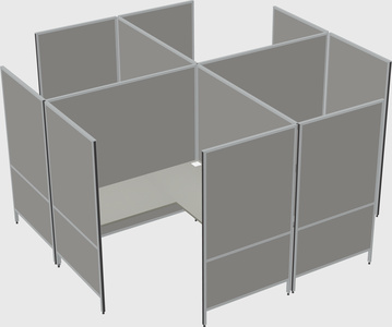 Système de panneaux modulaires modernes en forme de l quadruple