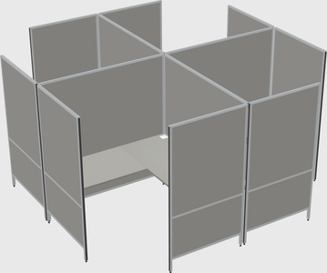 Système de panneaux modulaires modernes en forme de l quadruple