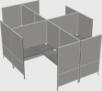 现代模块化四边形l型面板系统