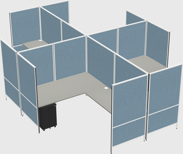 现代模块化四边形l型面板系统