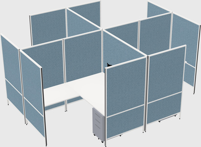 Modern modular quad l-shaped panel system
