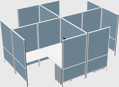 Modern modular quad l-shaped panel system