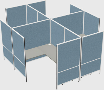 Modern modular quad l-shaped panel system