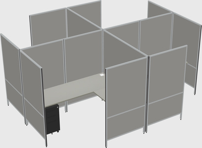 Système de panneaux modulaires modernes en forme de l quadruple
