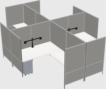 现代模块化四边形l型面板系统