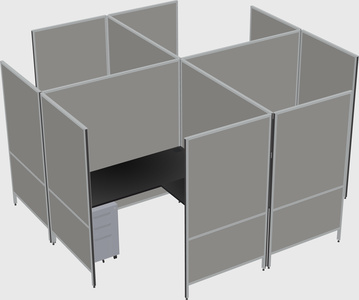 现代模块化四边形l型面板系统