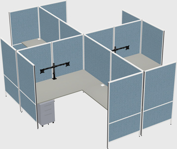 Système de panneaux modulaires modernes en forme de l quadruple