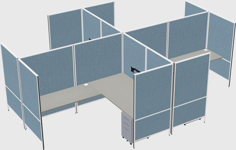 Système de panneaux modulaires modernes en forme de l quadruple