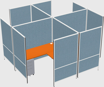 Modern modular quad l-shaped panel system