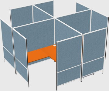 Modern modular quad l-shaped panel system
