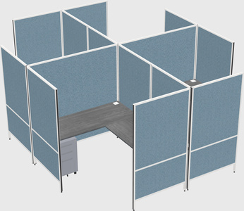 Modern modular quad l-shaped panel system