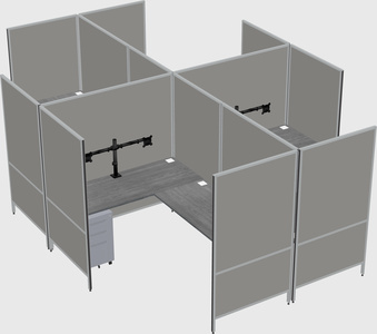 Système de panneaux modulaires modernes en forme de l quadruple