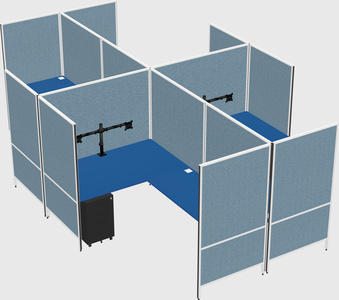 Modern modular quad l-shaped panel system