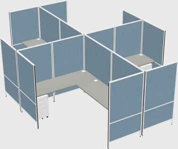 Système de panneaux modulaires modernes en forme de l quadruple