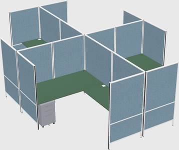 Modern modular quad l-shaped panel system