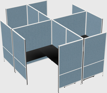 现代模块化四边形l型面板系统