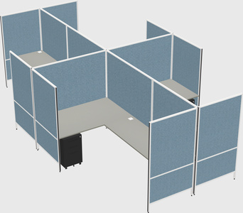 Modern modular quad l-shaped panel system