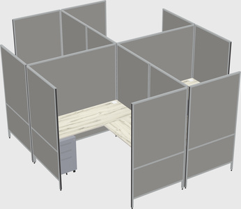 现代模块化四边形l型面板系统