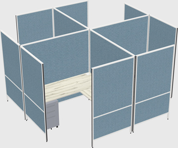 Modern modular quad l-shaped panel system
