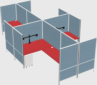 Modern modular quad l-shaped panel system