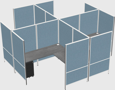 Modern modular quad l-shaped panel system