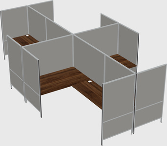 Modern modular quad l-shaped panel system