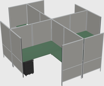 Système de panneaux modulaires modernes en forme de l quadruple