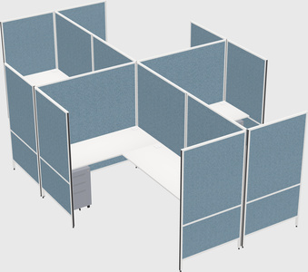 Modern modular quad l-shaped panel system